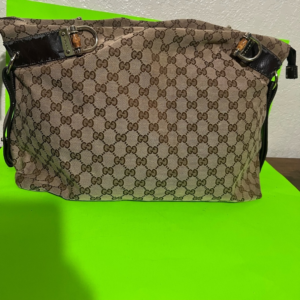 Brown Monogram Canvas Hobo Bag